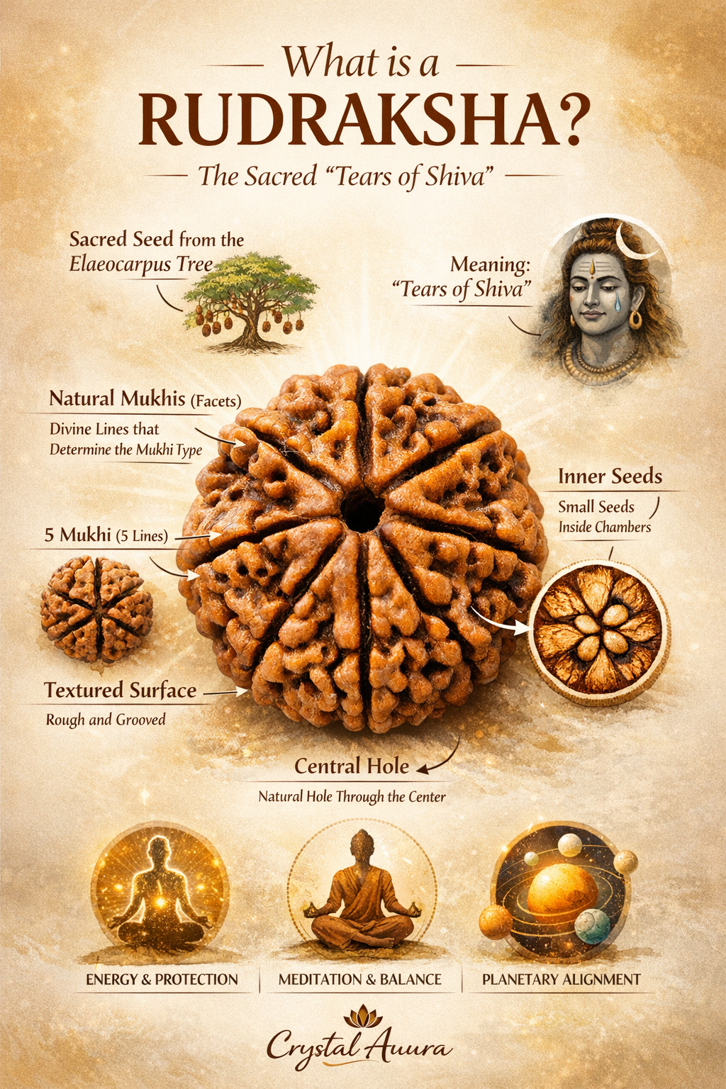 3 Mukhi NEPALI Rudraksha - [Certified + with X RAY]